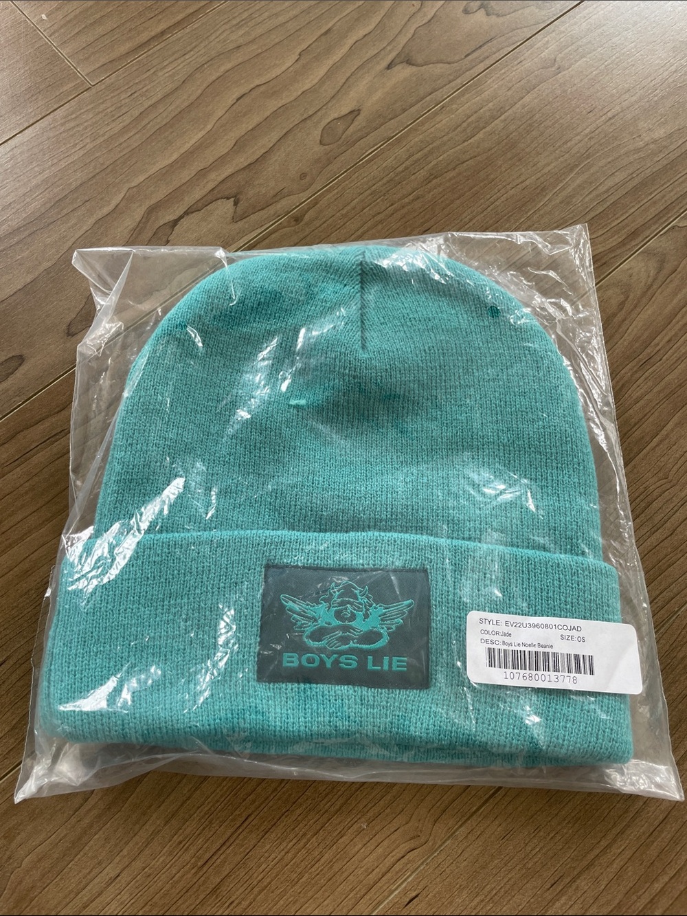 Boys Lie “Noelle” Jade Colored Knit Beanie Brand New One Size Fits All